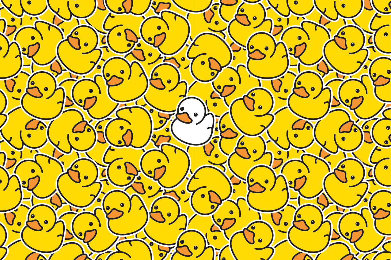 Spisebrikke spedbarn med andemønster - Tenstickers