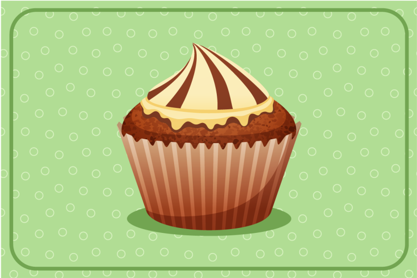 Cupcake grafikk spisebrikke original - Tenstickers