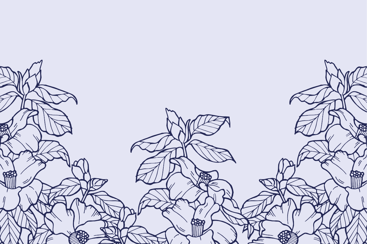 Spisebrikke original blomsterkant mønster - Tenstickers