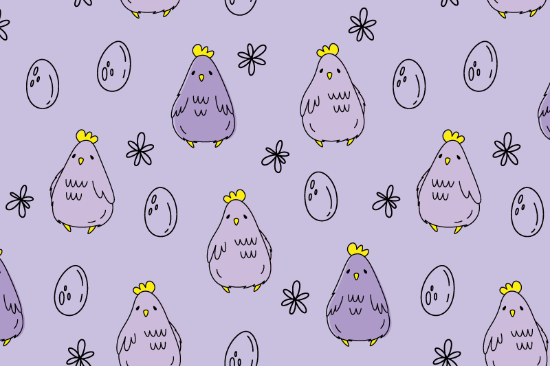 Spisebrikke spedbarn med søte kyllinger mønster - Tenstickers