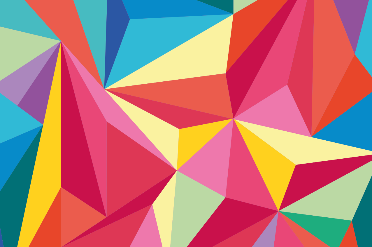 Spisebrikke original geometrisk fargekomposisjon - Tenstickers