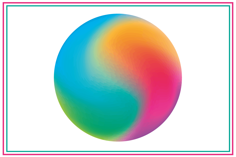 Flerfarget sirkel abstrakt kunst spisebrikke original - Tenstickers