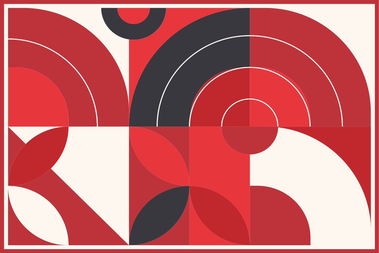 Spisebrikke moderne med livlige geometriske former - Tenstickers