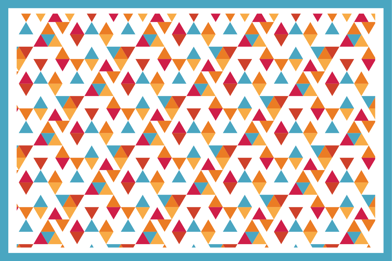 Vibrant geometrisk oppsett spisebrikke original - Tenstickers
