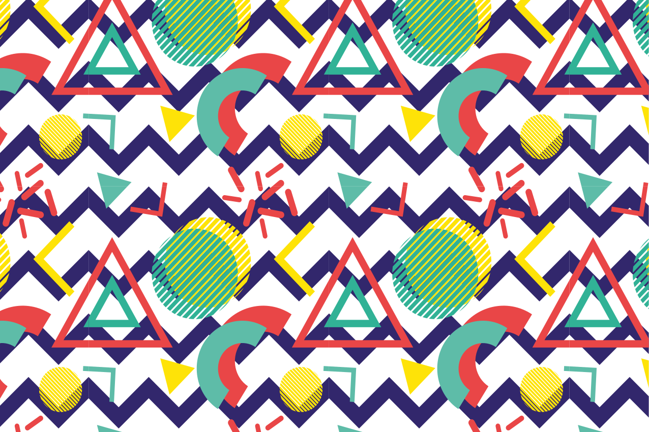 Geometri mønster design spisebrikke moderne - Tenstickers