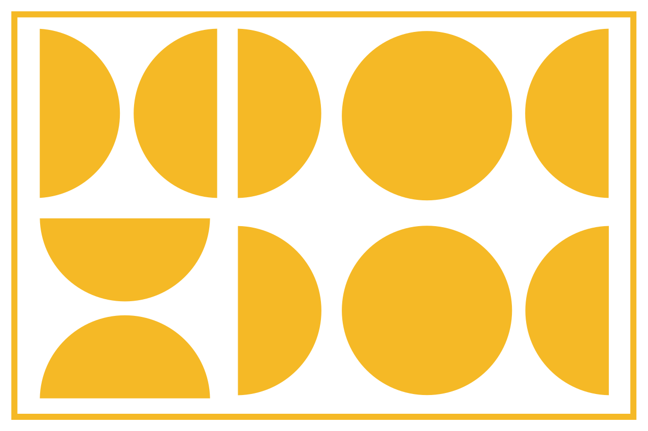 Gule halvsirkler spisebrikke original - Tenstickers