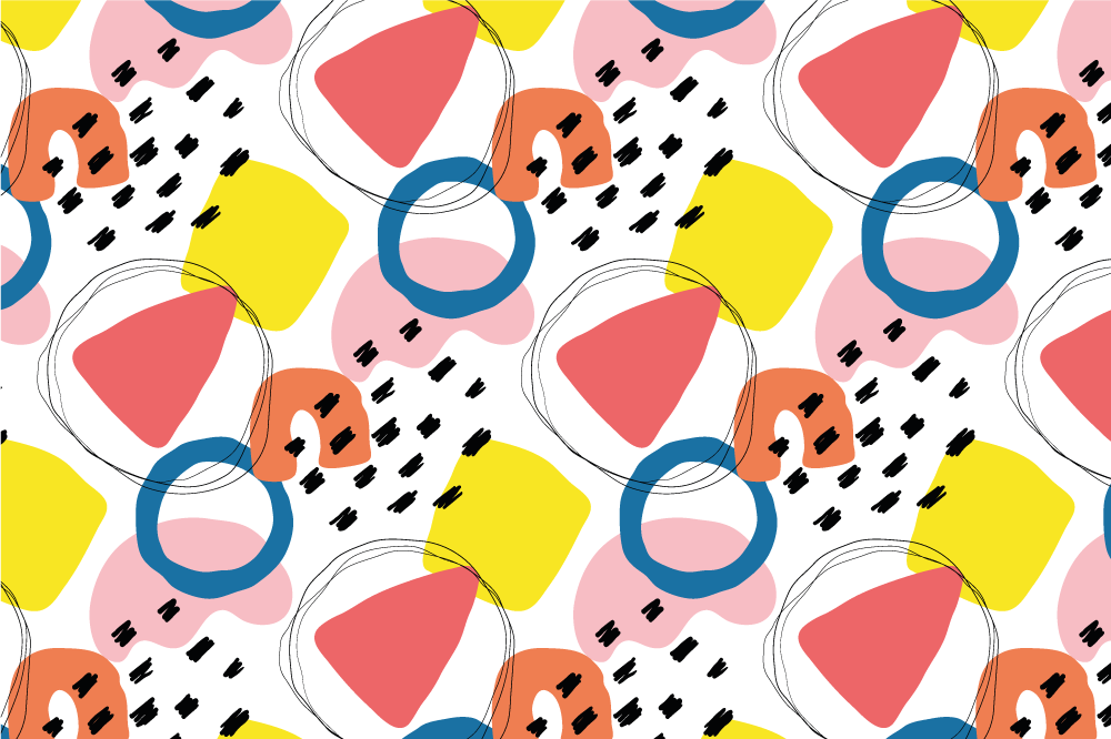 Spisebrikke moderne livlige geometriske elementer - Tenstickers