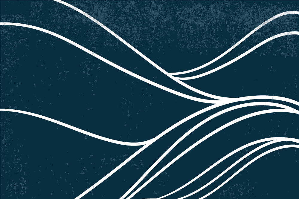 Spisebrikke moderne med elegant bølgedesign - Tenstickers