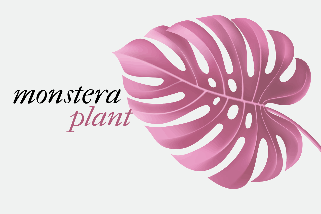 Spisebrikke original monstera bladmotiv - Tenstickers