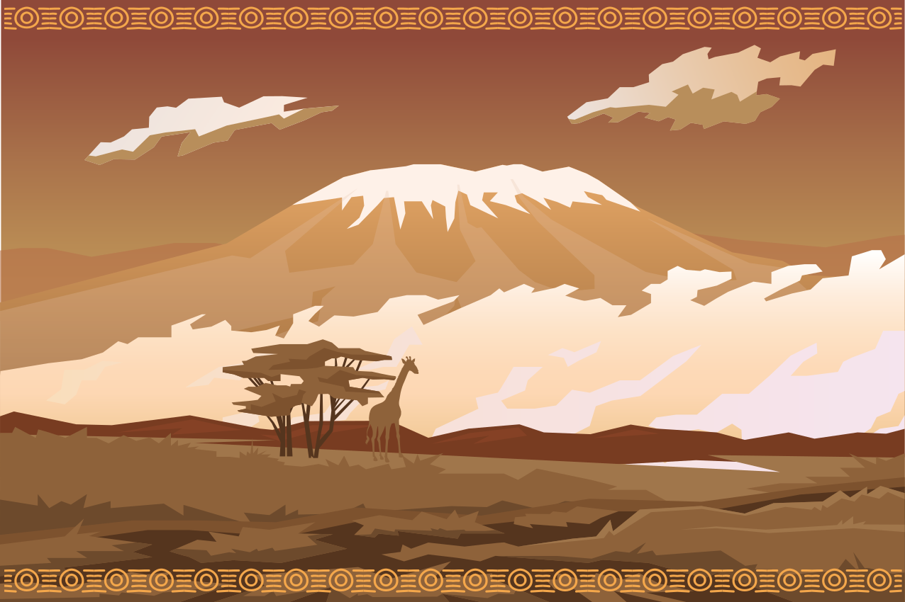 Majestetisk fjellandskap spisebrikke original - Tenstickers