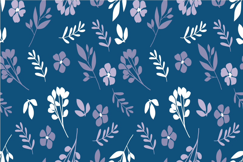 Spisebrikke tekstur botanisk blomstermønster - Tenstickers