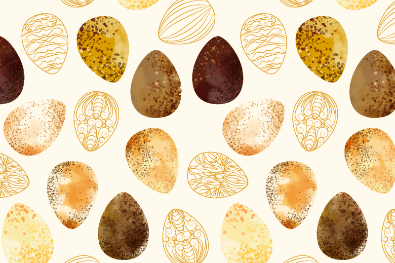 Spisebrikke original med elegant eggmotiv - Tenstickers