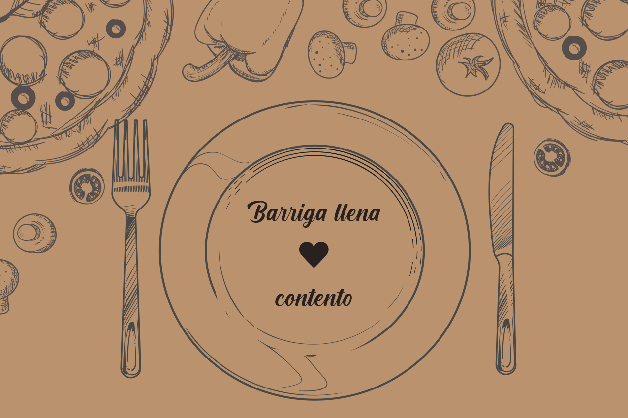 Prydplate og servise på brun bakgrunn spisebrikke restaurant - Tenstickers