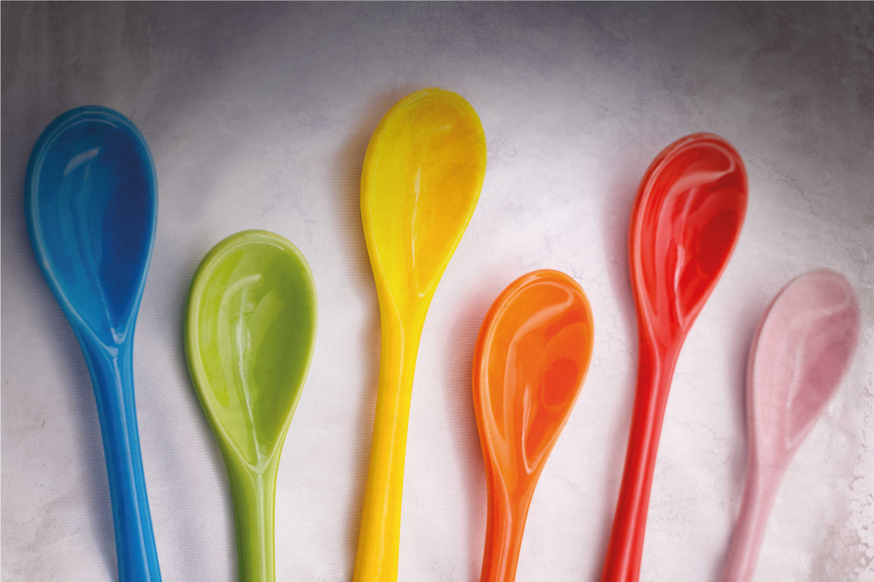 Spisebrikke hus i sterke farger - Tenstickers