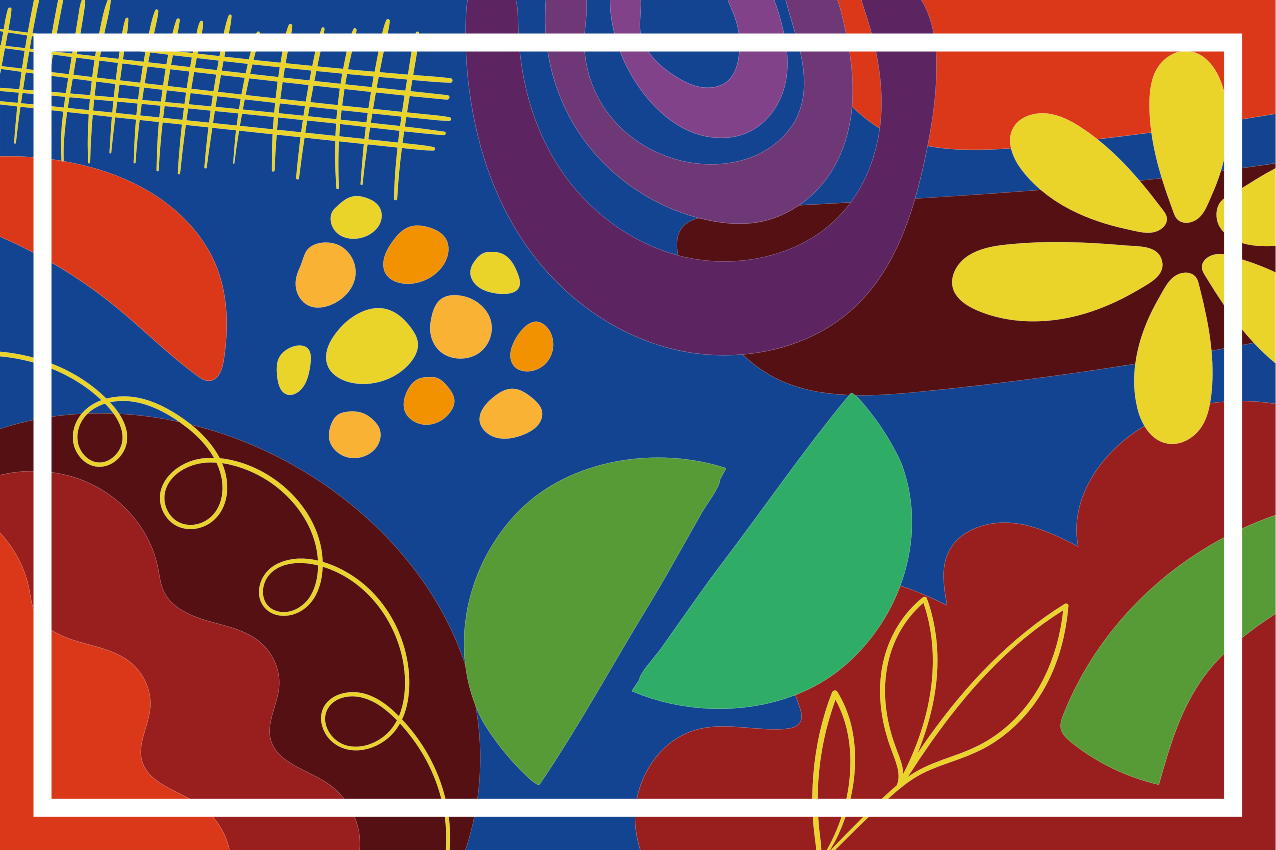 Spisebrikke original med slående geometriske motiver - Tenstickers