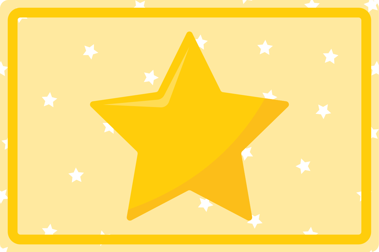 Gul klassisk stjerne spisebrikke hus - Tenstickers