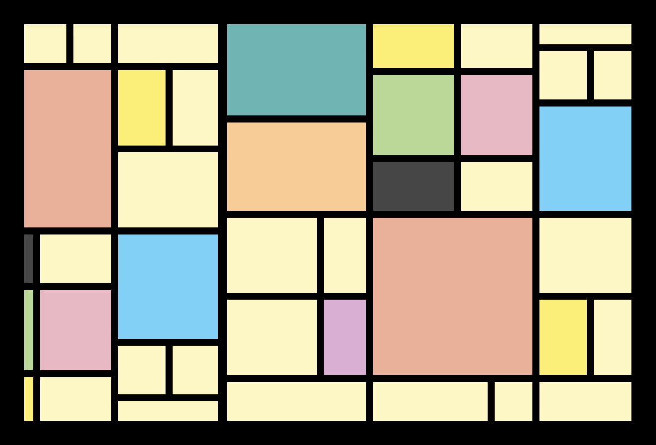 Spisebrikke moderne geometrisk abstrakt mønster - Tenstickers