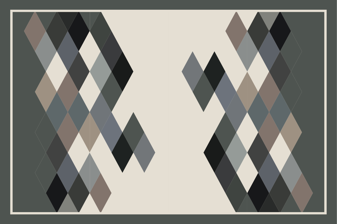 Geometrisk mønster overflate spisebrikke moderne - Tenstickers