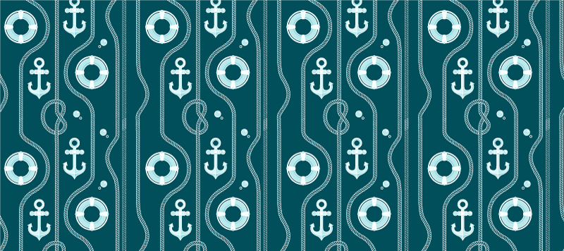 Spisebrikke original maritimt ankerdesign - Tenstickers