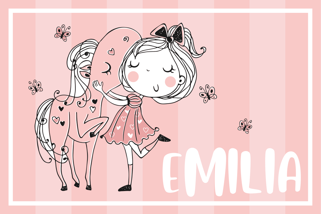 Spisebrikke spedbarn sjarmerende jentehest - Tenstickers