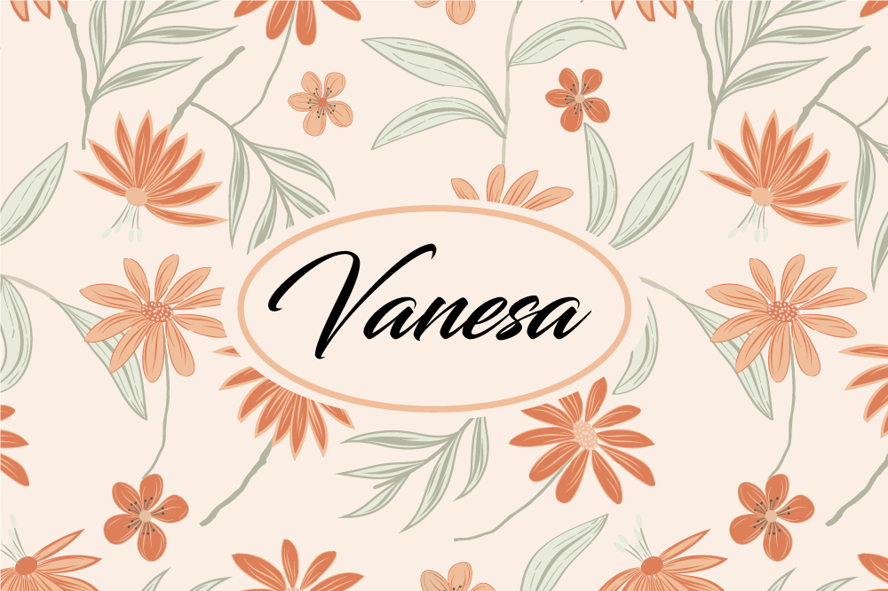 Spisebrikke med navn og tilpasset botanisk arrangement - Tenstickers