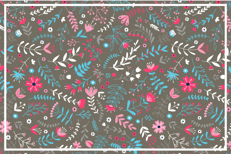 Spisebrikke tekstur botanisk strukturert finish - Tenstickers