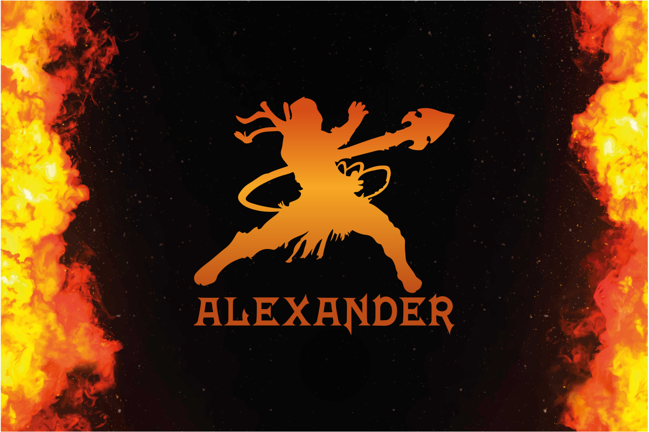 Original ensfarget ninja design spisebrikke med navn - Tenstickers