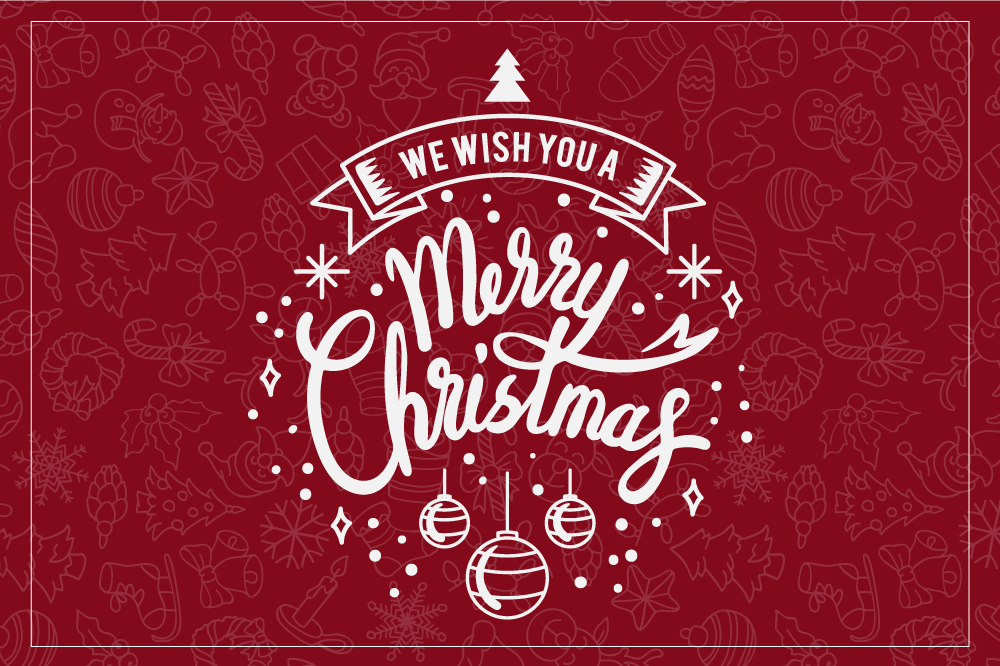 Tekst og dekorasjoner lystig spisebrikke jul - Tenstickers