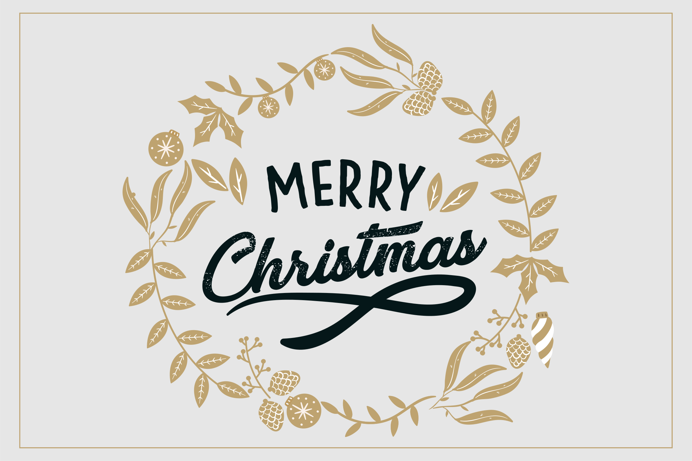 Spisebrikke jul med julekrans - Tenstickers