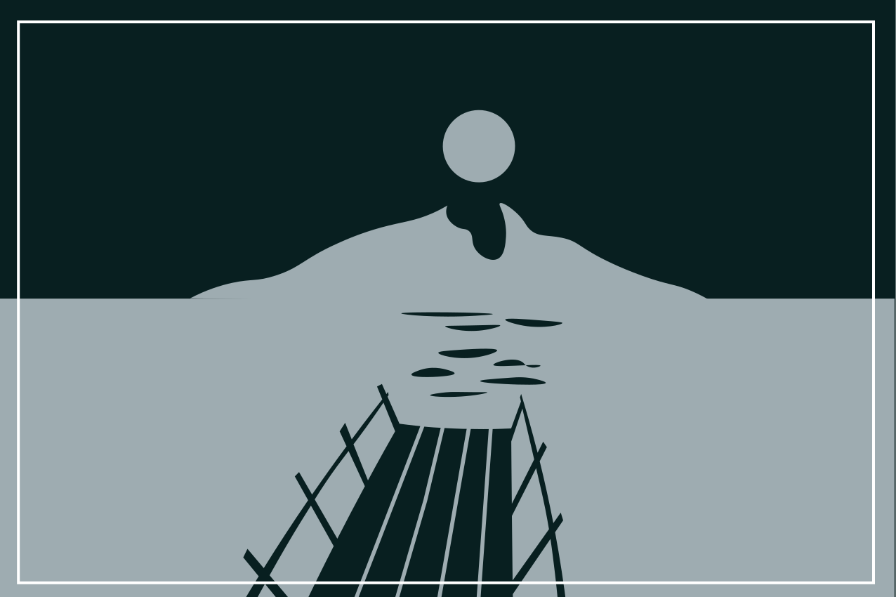 Spisebrikke moderne bro over vann - Tenstickers