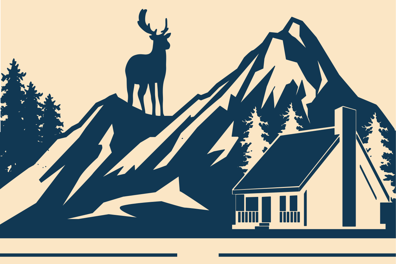 Spisebrikke original grand fjellandskap - Tenstickers