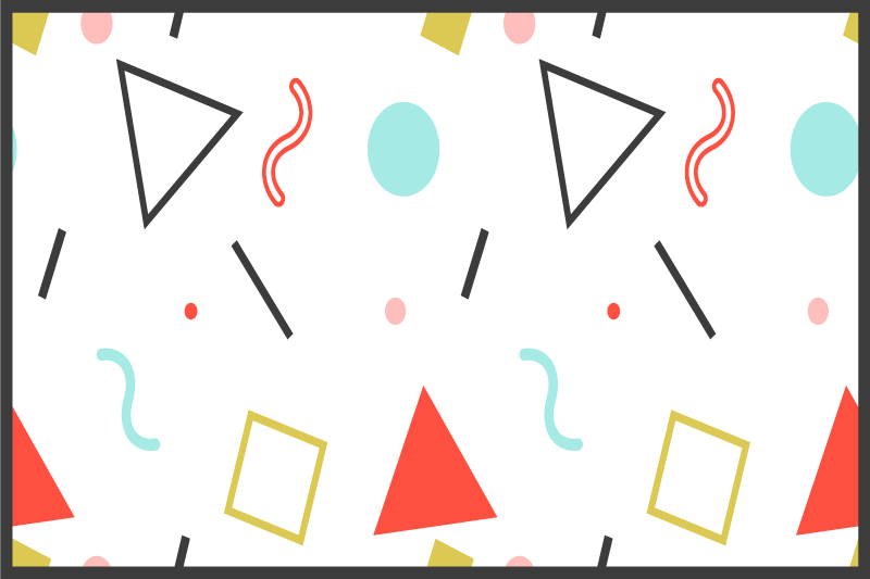 Morsomme geometriske former spisebrikke original - Tenstickers