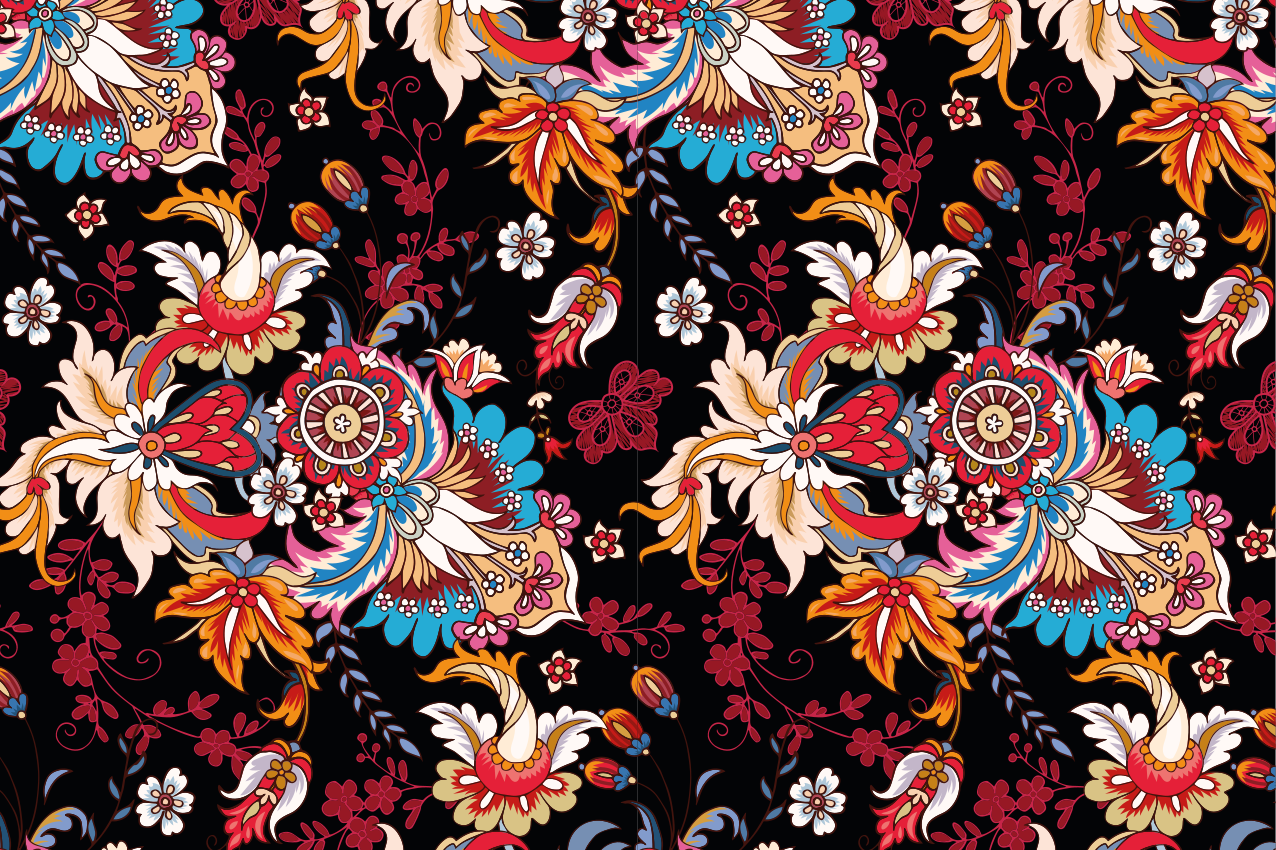 Spisebrikke original blomstrete emblem eleganse - Tenstickers