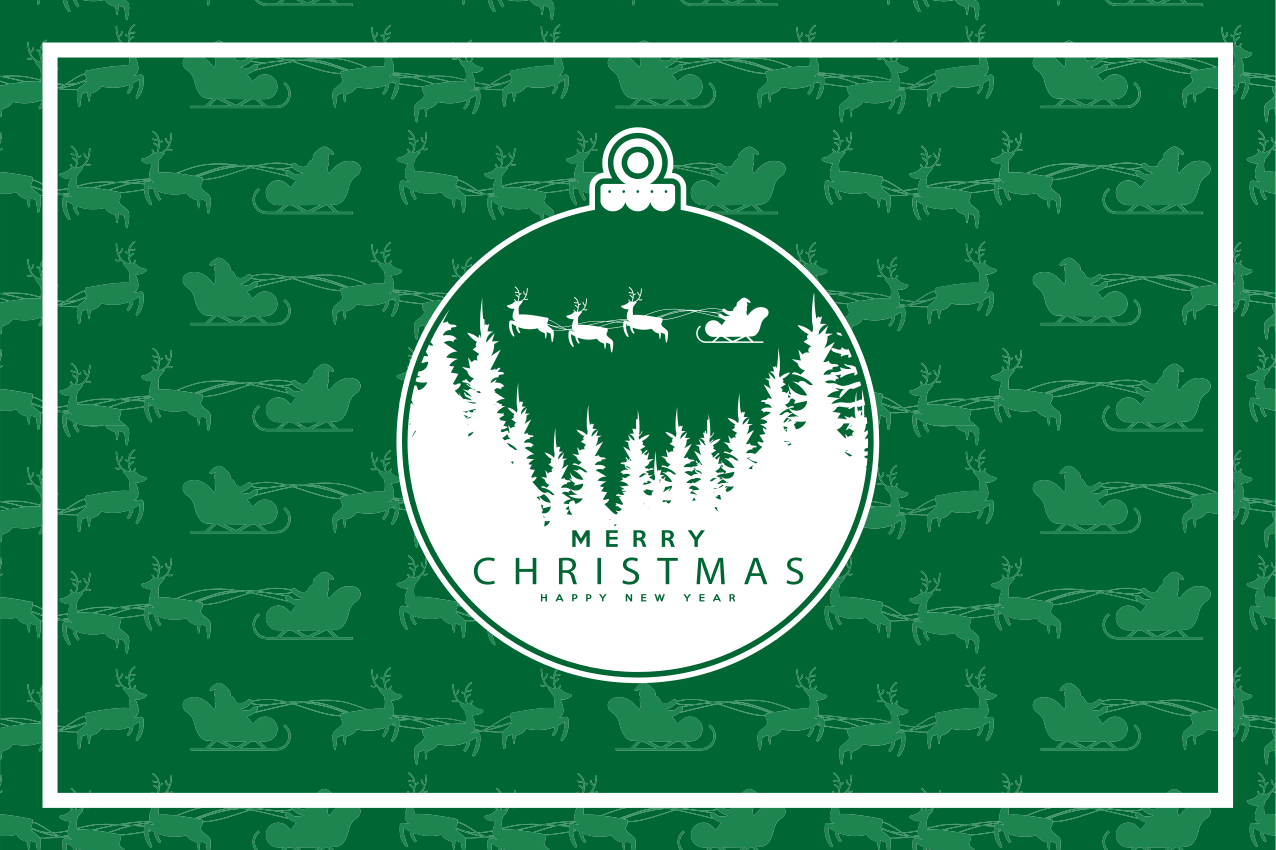 Spisebrikke jul julescene med ornamenter - Tenstickers