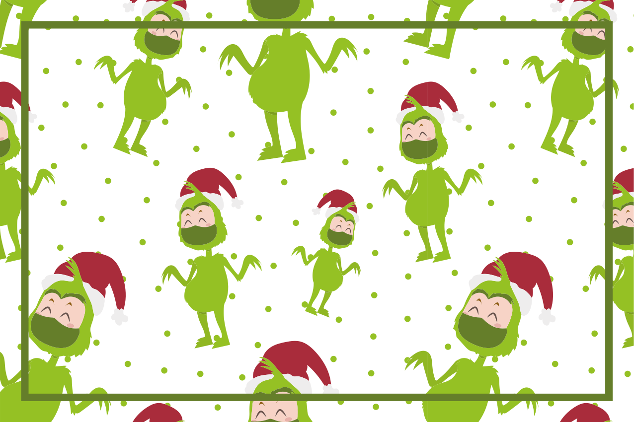 Spisebrikke jul glade grinch-figurer - Tenstickers