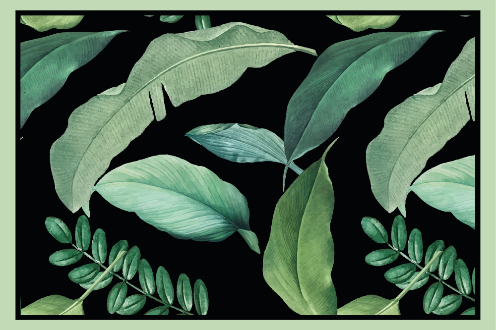 Spisebrikke tekstur med bladmotiv - Tenstickers