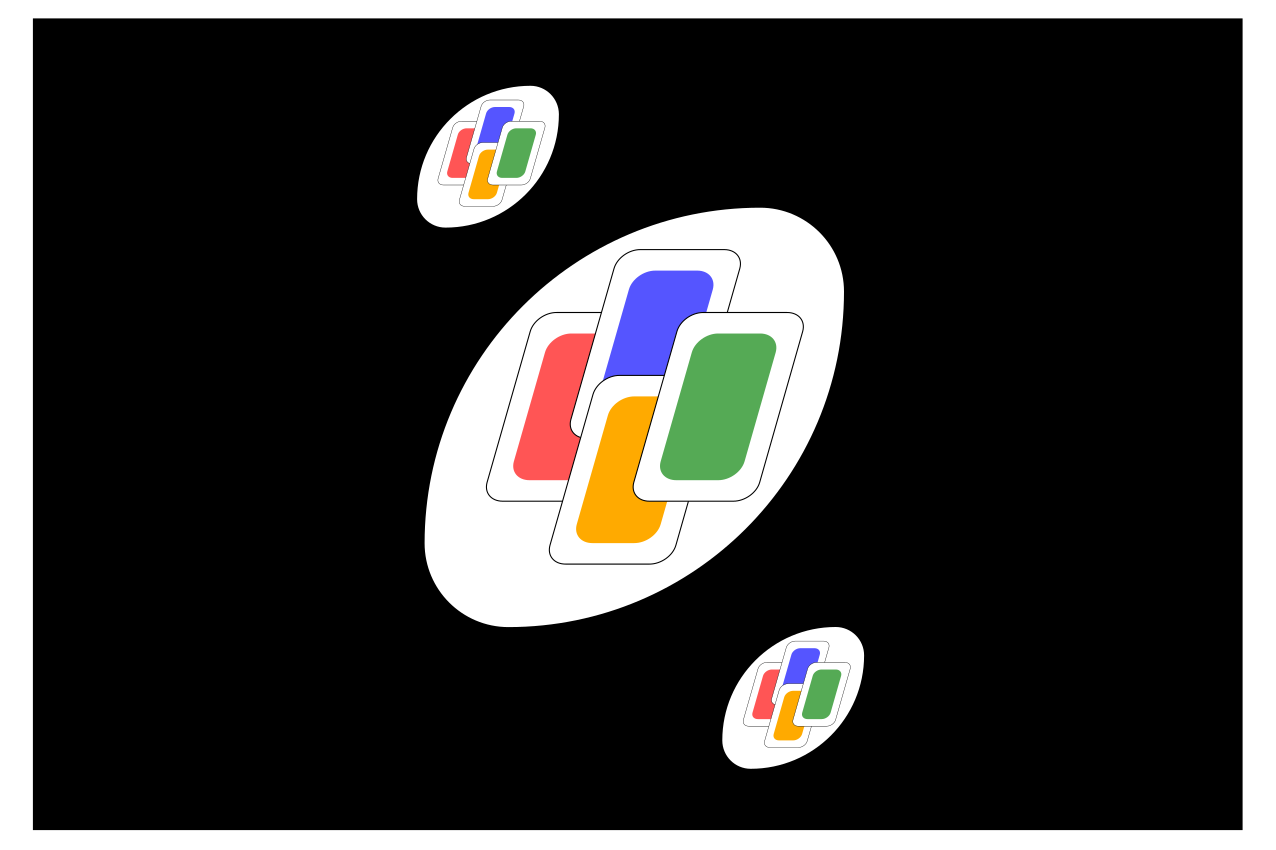 Spisebrikke original med livlige geometriske figurer - Tenstickers