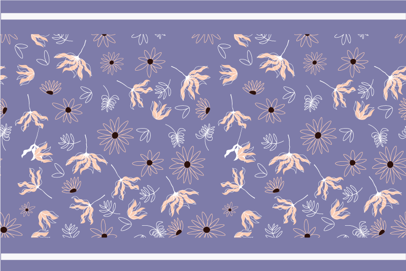 Oransje og lilla spisebrikke original - Tenstickers