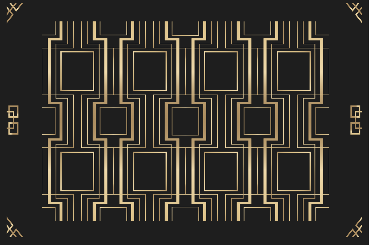 Spisebrikke moderne geometrisk svart konsept - Tenstickers