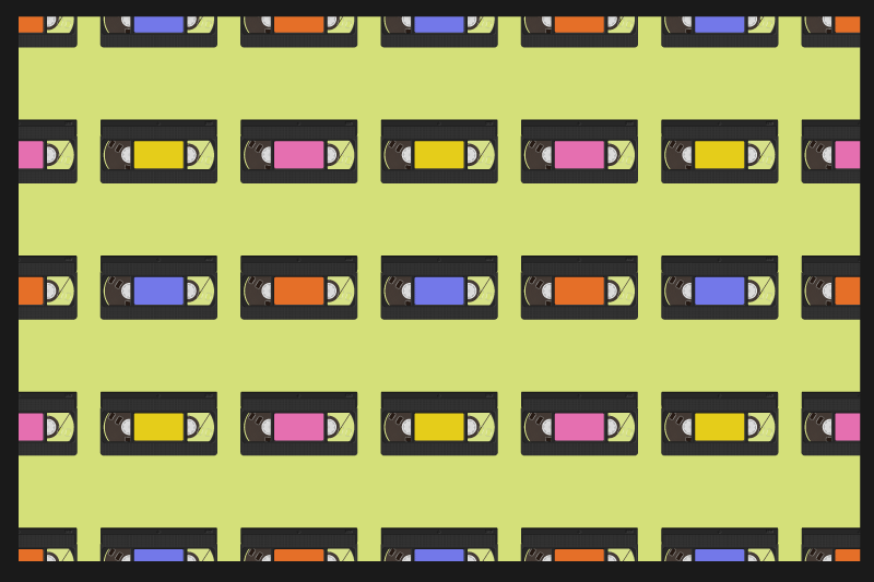 Spisebrikke original fargerik videobåndmønster - Tenstickers