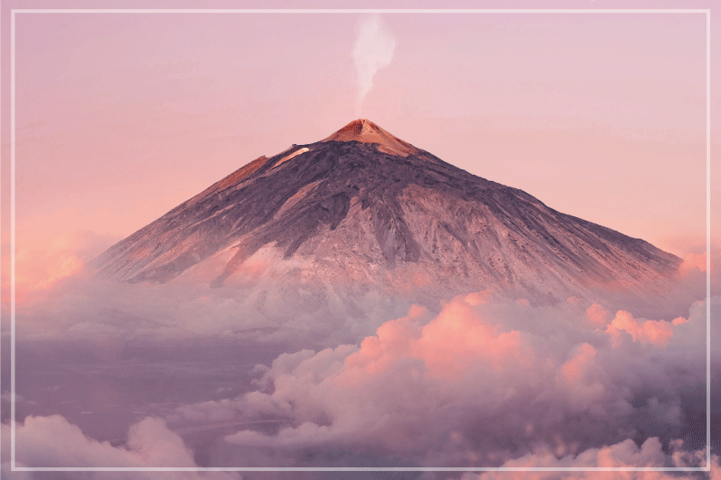 Spisebrikke moderne vulkansk fjellandskap - Tenstickers