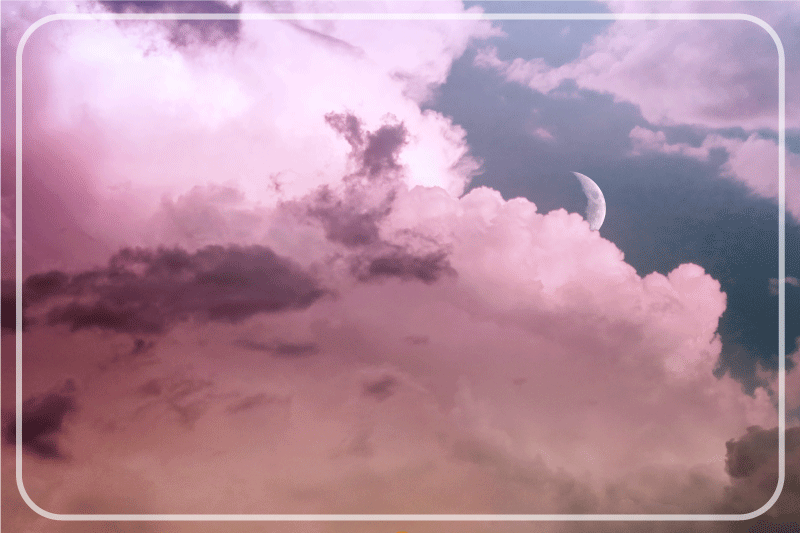 Spisebrikke moderne sky med måne - Tenstickers