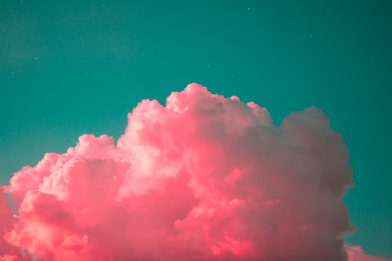 Spisebrikke moderne rosa sky blush - Tenstickers