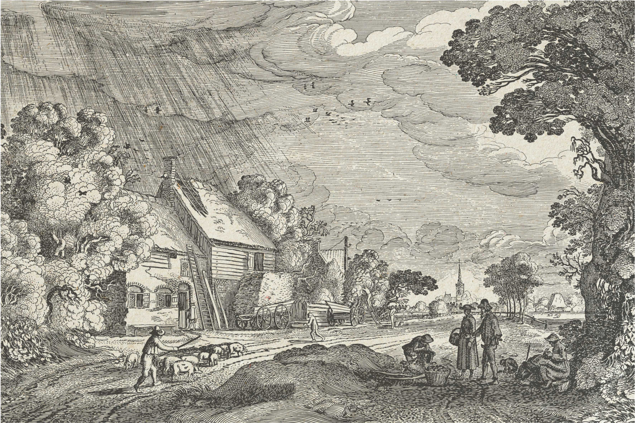 Vintage landskapsmotiv spisebrikke original - Tenstickers