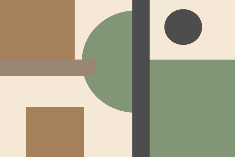 Spisebrikke moderne geometriske abstrakte former - Tenstickers