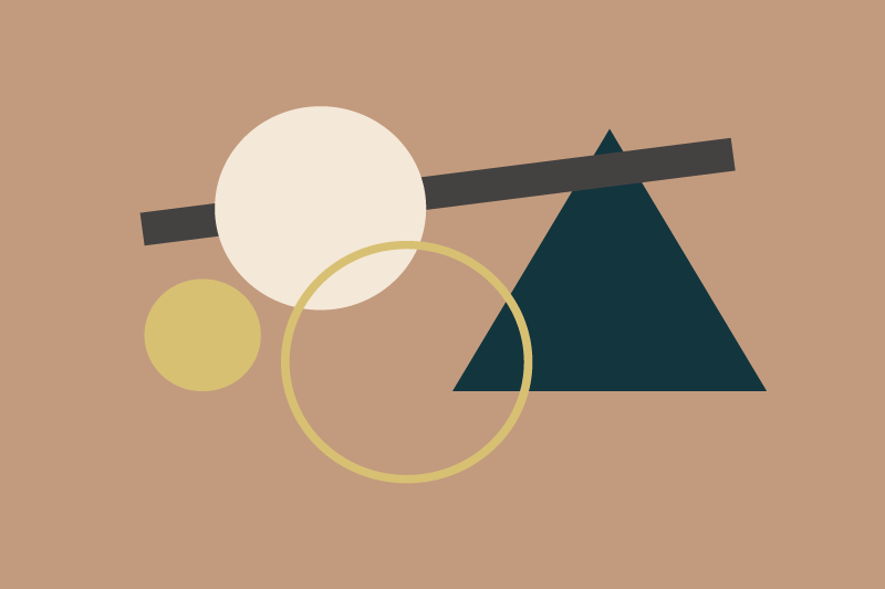 Balansen mellom geometriske figurer spisebrikke moderne - Tenstickers