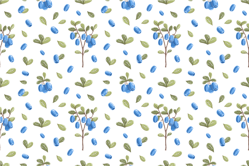 Spisebrikke tekstur botanisk blå mønster - Tenstickers