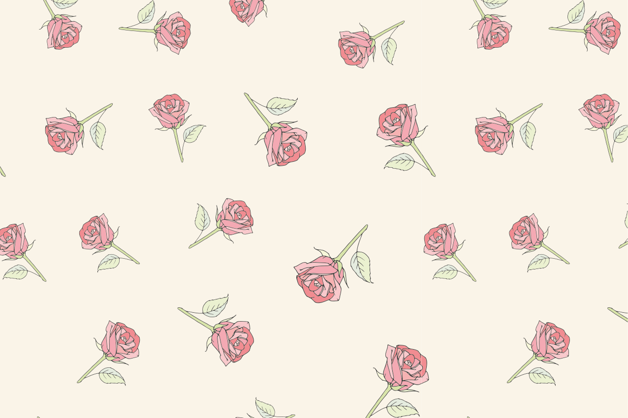 Romantisk vintage rosemønster spisebrikke elegant - Tenstickers
