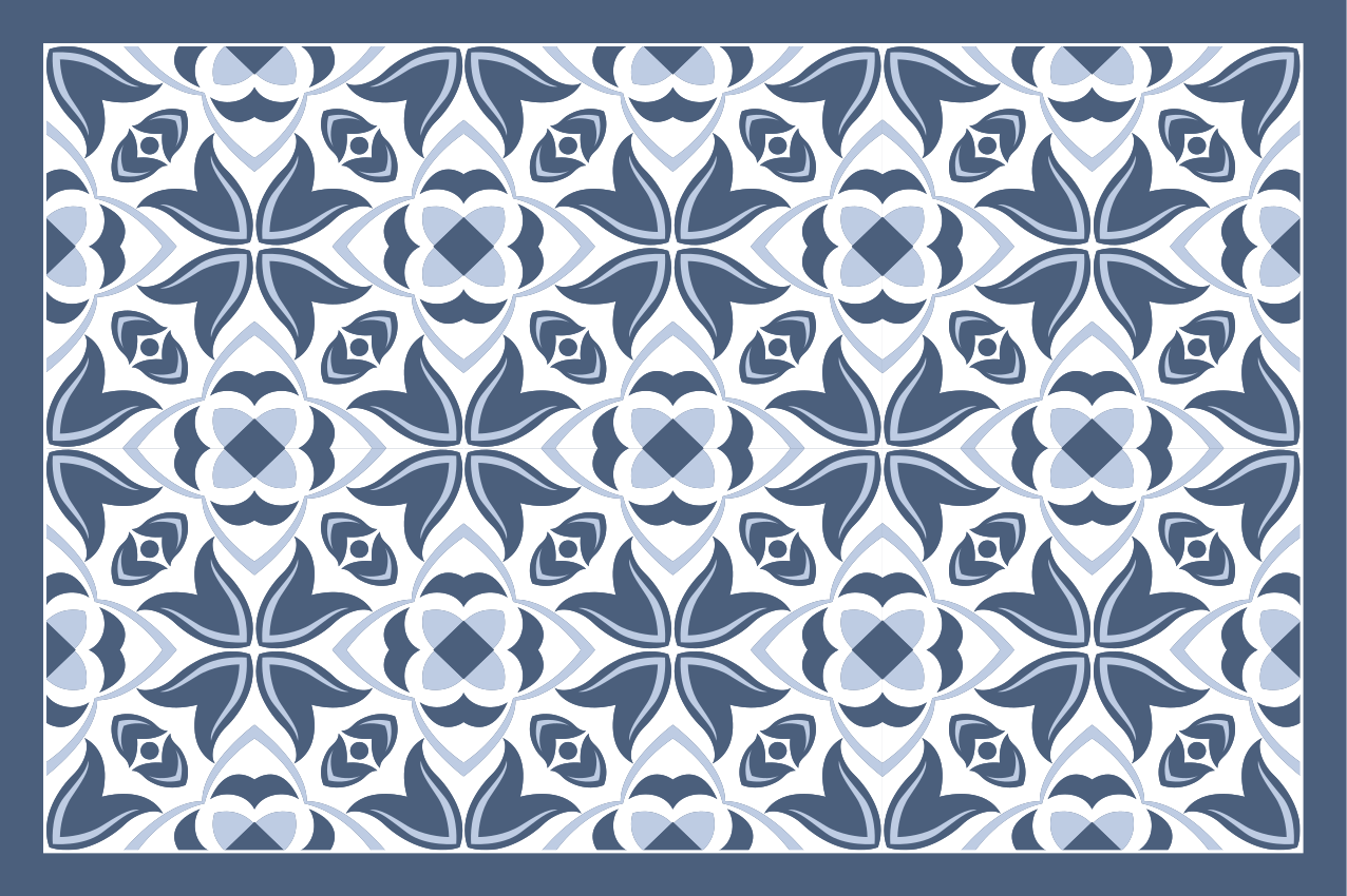 Spisebrikke tekstur med sofistikert botanisk mønster - Tenstickers