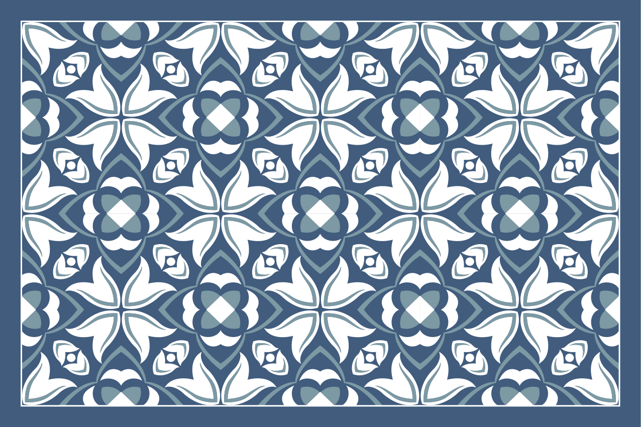 Moderne blå vase "hampton style" spisebrikke moderne - Tenstickers